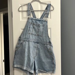 Jean short overalls